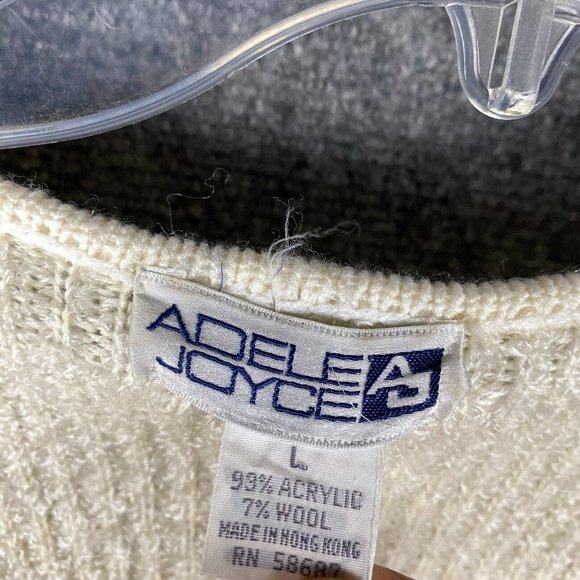Adele Joyce Cardigan Women's Large Acrylic Wool Knit Adults L - Picture 3 of 8